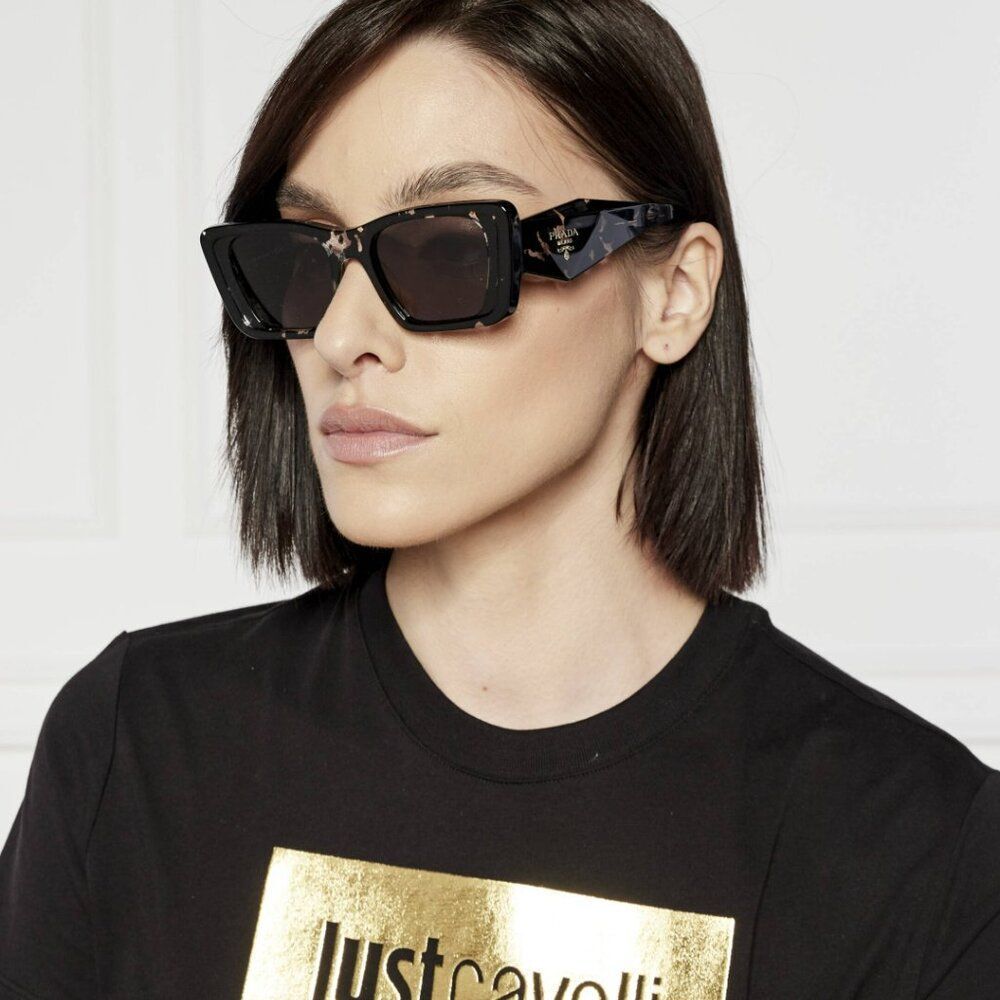 Prada Women Sunglasses Havana Honey Brown Cat Eye PR08YS 01V8C1 BRAND NEW - Picture 14 of 14